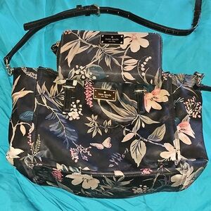 Kate Spade Floral Tote Bag and Matching Wallet Set